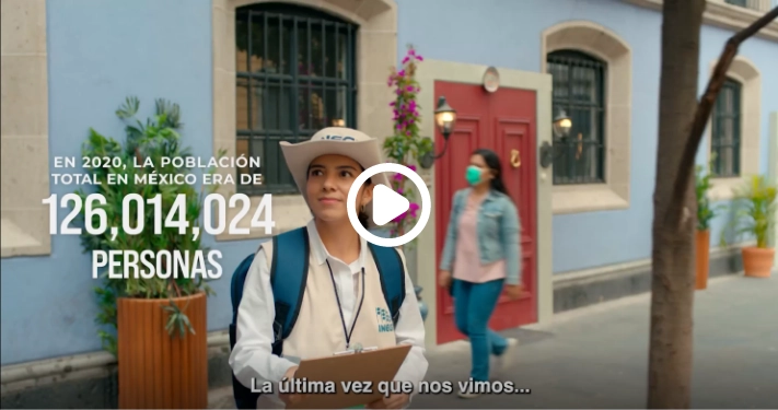video de cineminuto intercensal 2025, ventana flotante